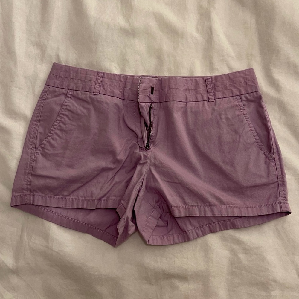 J Crew Purple Chino Shorts